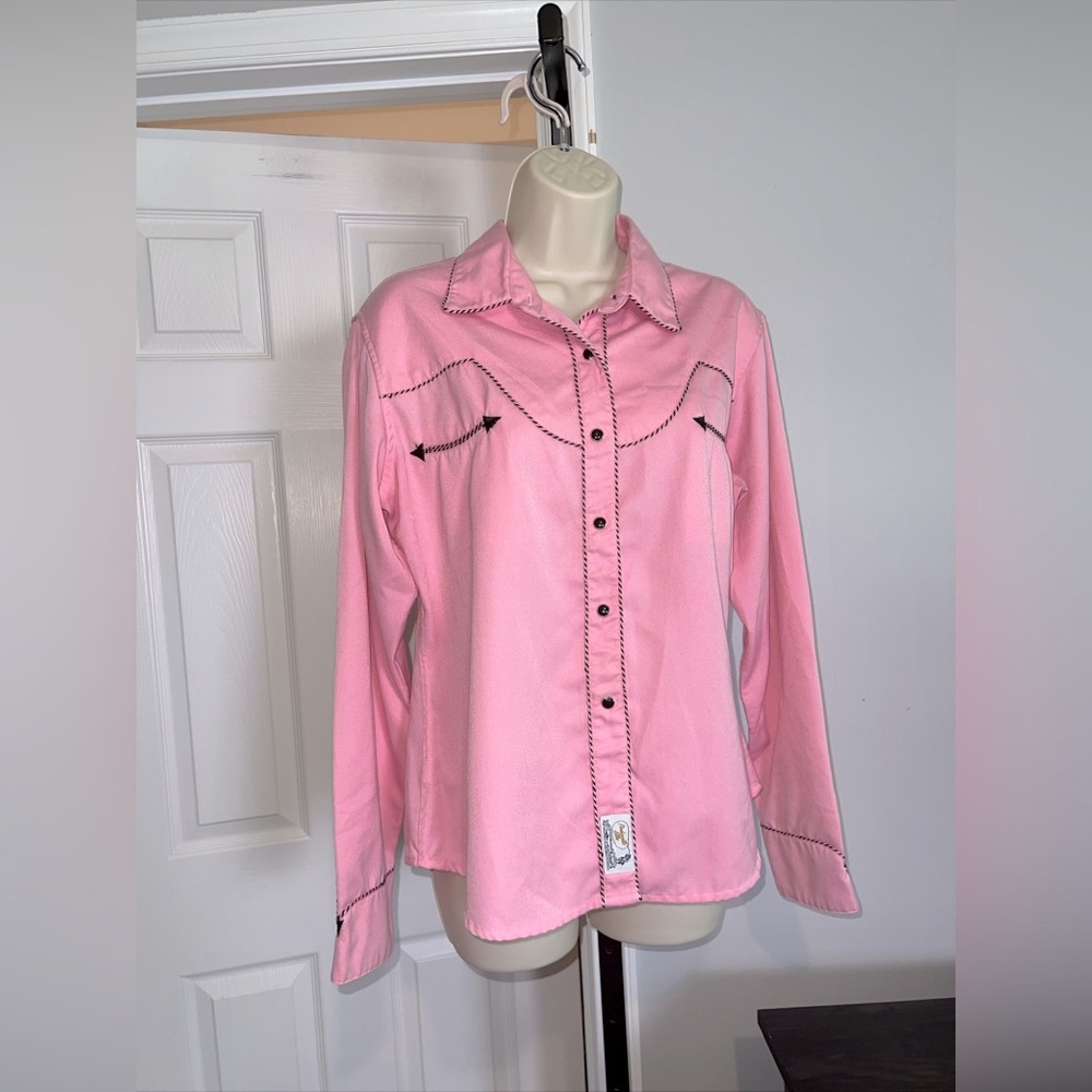 Panhandle Slim Large Western Black Snap Long Sleeve Shirt Rodeo